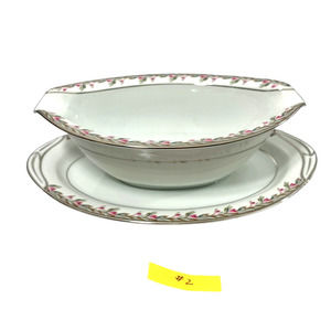 Vintage Noritake Gravy Boat Petite 5507 Porcelain China Underplate Japan Oval #2